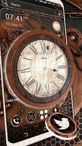 Wooden Clock Launcher Theme screenshot 1