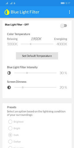 Blue Light Filter screenshot 1