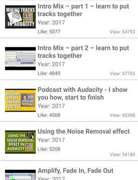 Free Audacity video tutorials screenshot 2