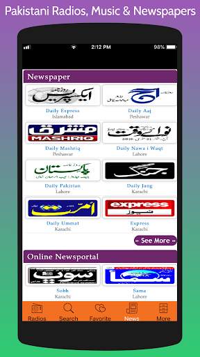 Pakistani Radios, Free Music & Pakistani Newspaper screenshot 3