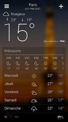 Yahoo Météo screenshot 2