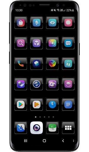 Launcher Theme - Dusk Black Icon Pack Wallpaper screenshot 4