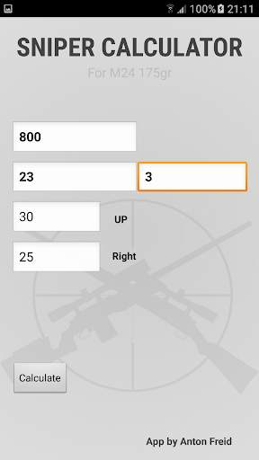 Sniper calculator screenshot 2