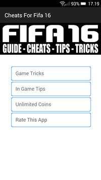 Cheats For Fifa 16 screenshot 2