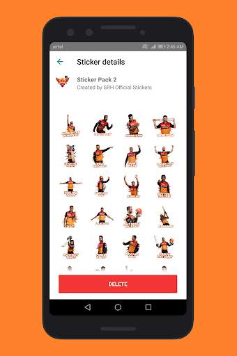SunRisers Hyderabad Stickers screenshot 5