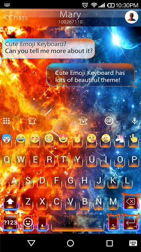 Ice & Fire Emoji Keyboard for Android GO screenshot 1