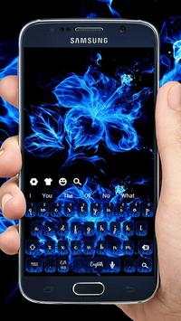 Blue Ice Fire Flower Keyboard скриншот 1