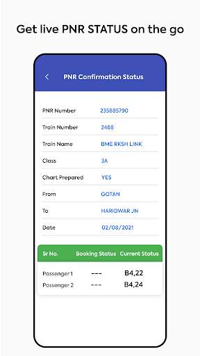 IRCTC PNR Status Check and Indian Railway Enquiry स्क्रीनशॉट 2