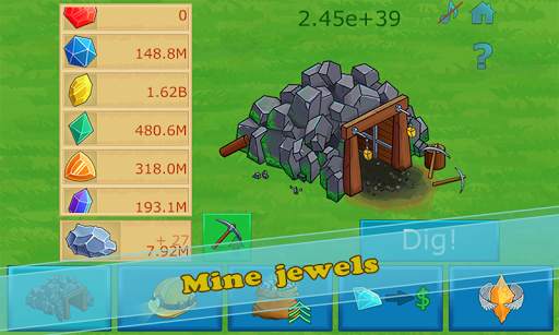 Idle Gold gem clicker स्क्रीनशॉट 1