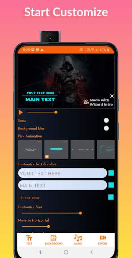 Wizard - Intro maker and text animator with music screenshot 4