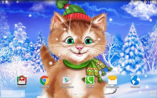 Winter Cat Live Wallpaper screenshot 4