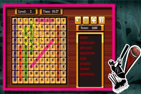 Word Search : Cricket Players screenshot 3