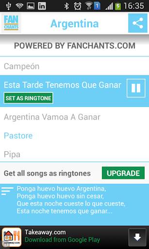 Argentina World Cup 2014 Songs screenshot 1