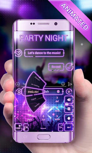 Party Night GO Keyboard Animated Theme screenshot 3