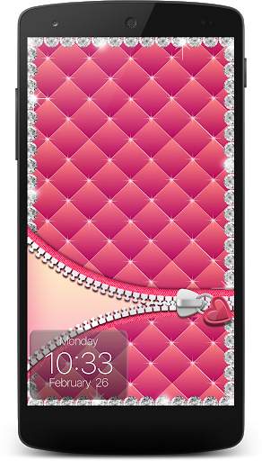 Diamond Zipper Lock Screen screenshot 7