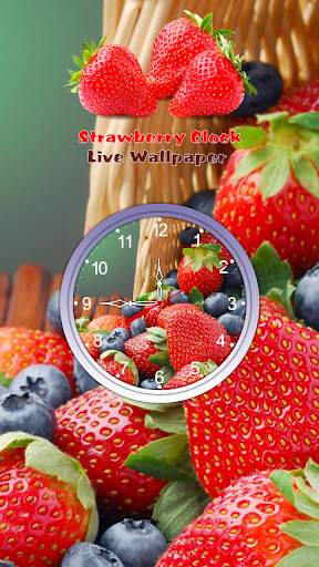 Strawberry Clock Live Wallpaper screenshot 4