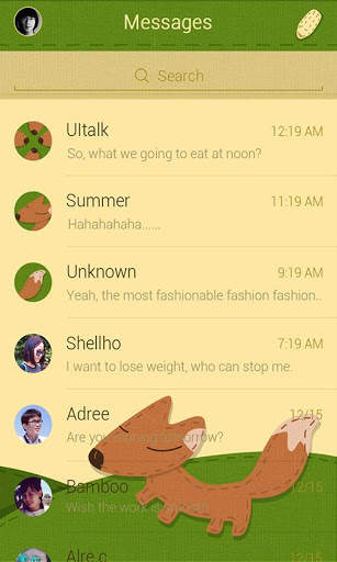 (FREE)GO SMS FOX THEME screenshot 3