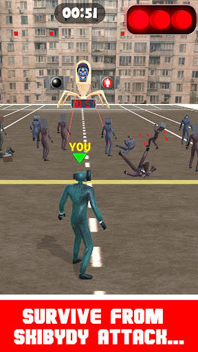 Skibydy Toilet-Red Green light screenshot 3