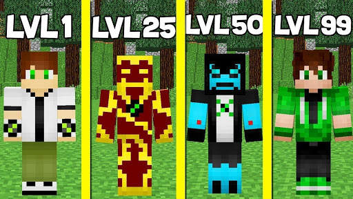 Mod Ben Alien 10 For Minecraft PE Addon Skins 2021 screenshot 1