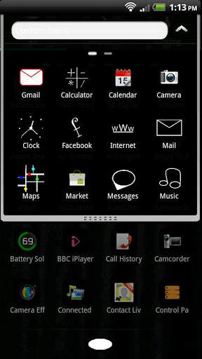 Black Go Launcher EX Theme screenshot 3