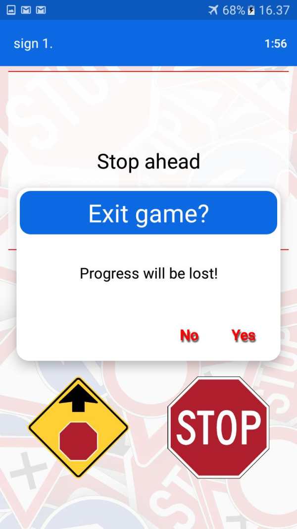 Trafic and road signs screenshot 11