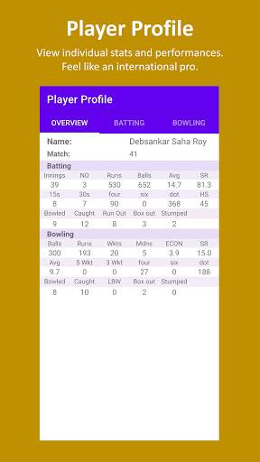 Cricket Scorer - keep your score and stats screenshot 6