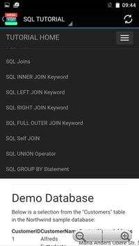 SQL TUTORIAL OFFLINE APP скриншот 6