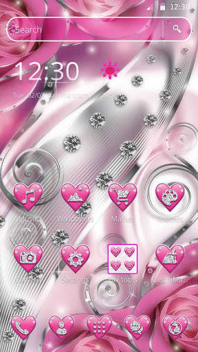 Crimson Hearts Diamond Theme screenshot 4