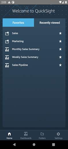 Amazon QuickSight screenshot 1