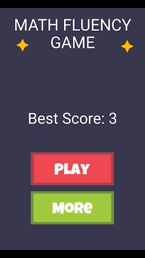 Math Fluency Game 1 تصوير الشاشة