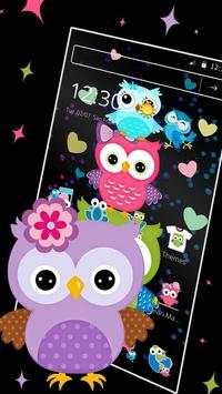 Cute Cartoon Owl Theme screenshot 2