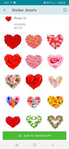 New Romantic Roses Stickers for WhatsApp screenshot 6