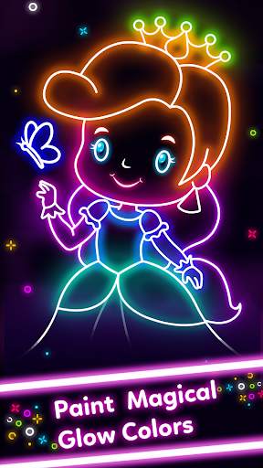 Doodle Glow Coloring Games screenshot 1