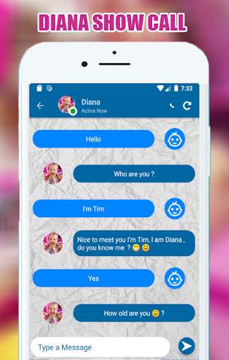 Funny Diana Call And Chat Simulator स्क्रीनशॉट 2