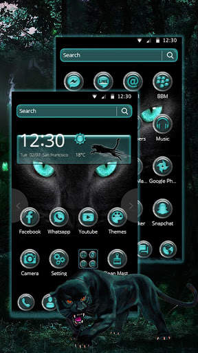 Blue Leopard Eyes Theme screenshot 3