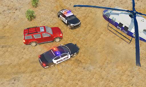 Offroad Jeep Prado Driving - Police Chase Games screenshot 1