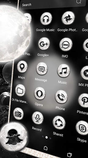 Moon Black Launcher Theme screenshot 2