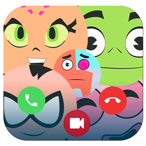 Teen prank Titans Go fake call video and Chat icon