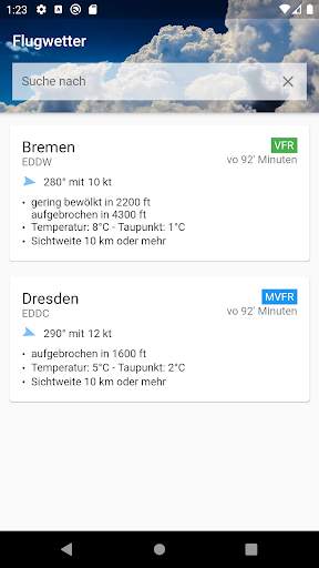 Flugwetter - METAR & TAF screenshot 1