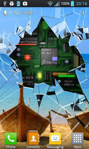 Cracked Screen Gyro 3D Parallax Wallpaper HD screenshot 1