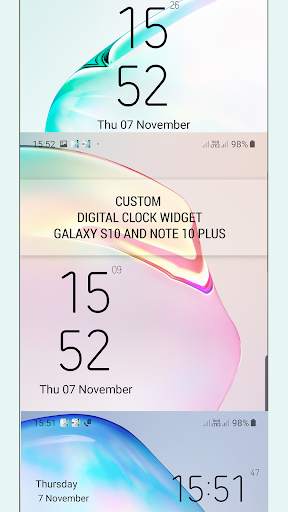 AMOLED Digital Clock Widget | S9/S10/S10 /Note10 screenshot 1