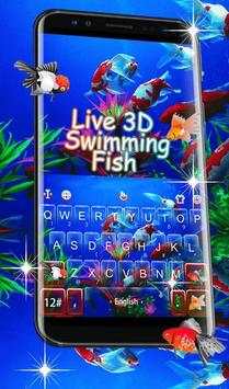 Live 3D Swimming Fish Keyboard Theme screenshot 1