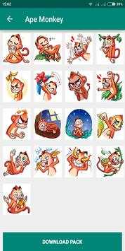 Ape Monkey Funny Emoji WAStickerApp for Whatsapp screenshot 3
