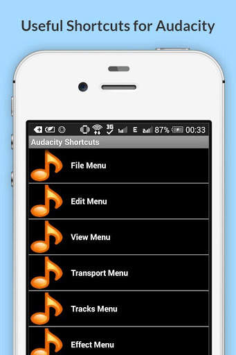 Gratis Audacity Scorciatoie screenshot 2