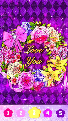 Flower coloring games-Color by number offline screenshot 6