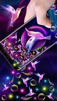 Glossy Neon Pigeon Gravity Theme screenshot 2