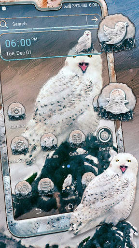 Snowy Owl Launcher Theme screenshot 1