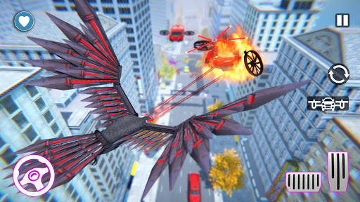 Flying Eagle Robot Car Multi Transforming Games 4 تصوير الشاشة