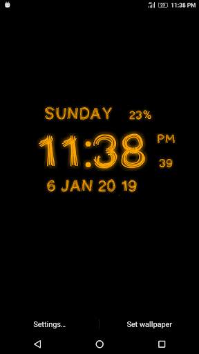 Neon Digital Clock Live Wp screenshot 7