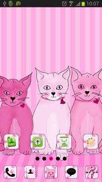 Pink Kitties for GO Launcher screenshot 1